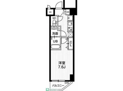 N-STAGE亀戸II(1K/1階)の間取り写真