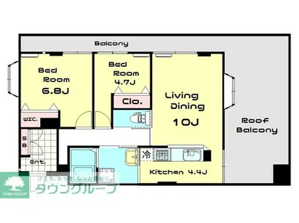 パレータカラ(2LDK/2階)の間取り写真