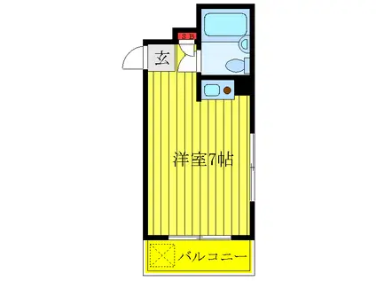 スバルヨシカワ(ワンルーム/3階)の間取り写真