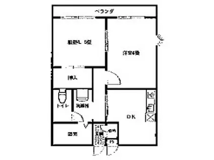 サンレガーロ高野台(2DK/4階)の間取り写真