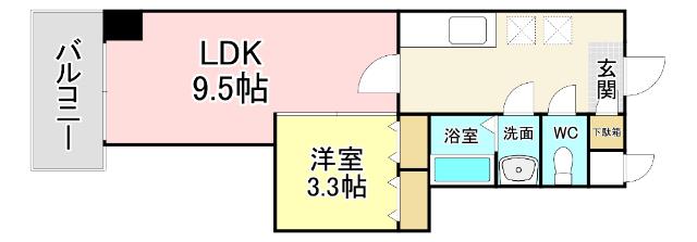 堺町センタービル(1LDK/2階)の間取り写真
