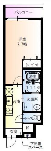 フジパレスあびこ駅東V番館(1K/1階)の間取り写真