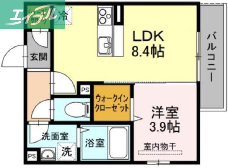メゾン・ド・ルアール(1LDK/3階)の間取り写真