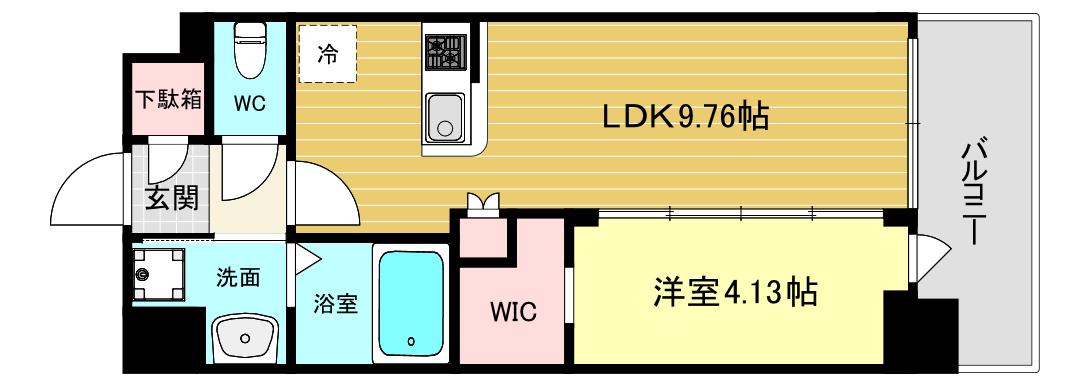 BRIS西宮(1LDK/6階)の間取り写真
