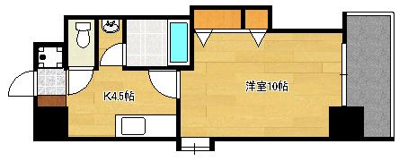 アベニュー牛田新町(1DK/5階)の間取り写真