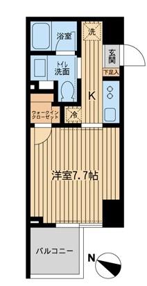 ザ・カシワ拾番(1K/7階)の間取り写真