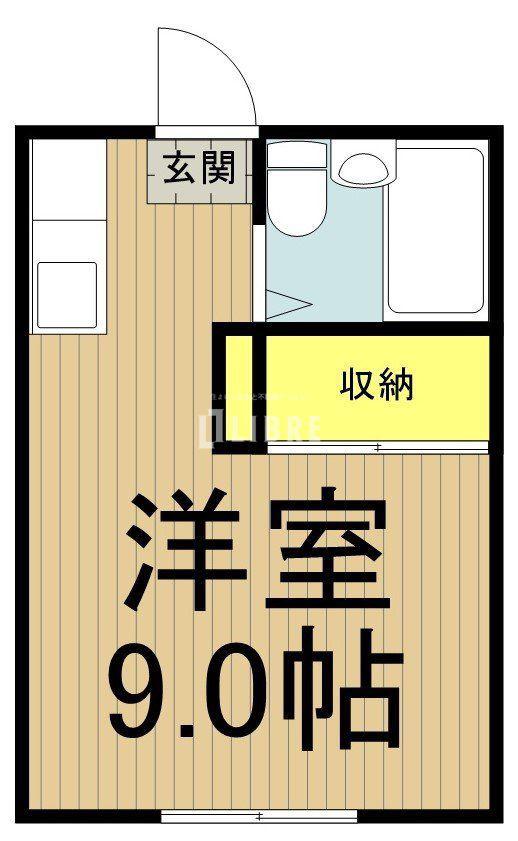シャルムスズキV(ワンルーム/1階)の間取り写真