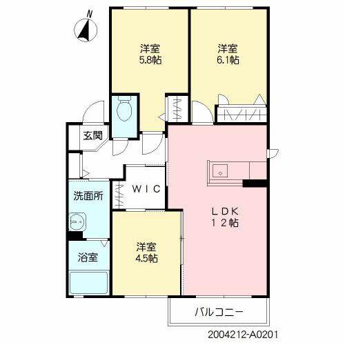 ローゼン(3LDK/2階)の間取り写真