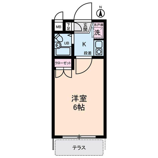 サニーハイム(1K/1階)の間取り写真