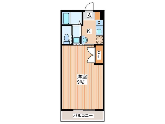 前川コーポ(1K/2階)の間取り写真