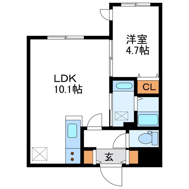 FUTABA SQUARE N21 フタバスクエアN21(1LDK/4階)の間取り写真
