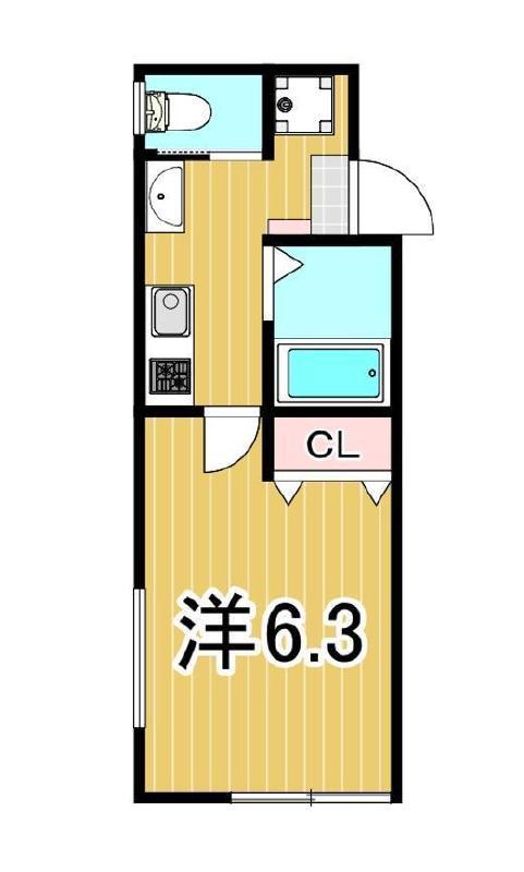 アールズ東尾久(1K/1階)の間取り写真