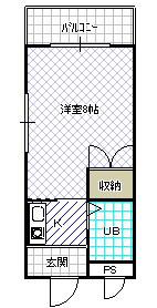 ロイヤルハイム(1K/1階)の間取り写真