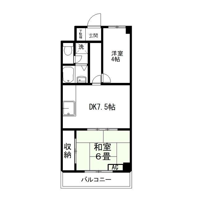 サントミ高島平(2DK/1階)の間取り写真
