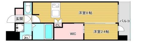 セレニテ阿波座ミラク(1LDK/3階)の間取り写真