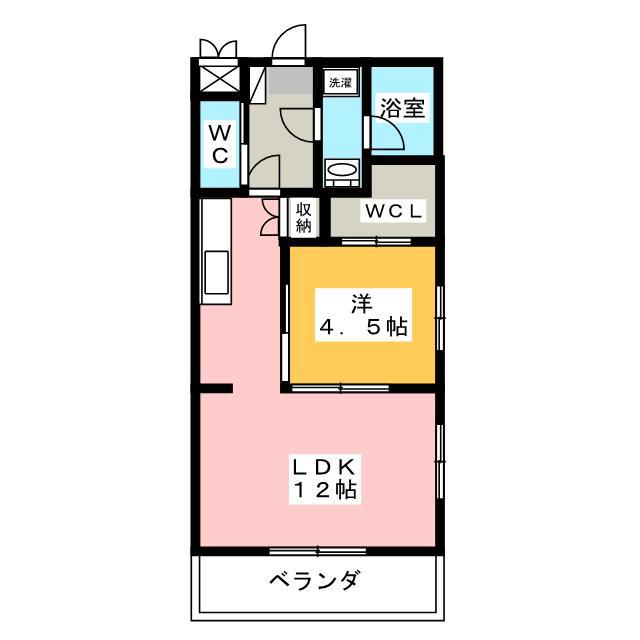 セントジョセフ A(1LDK/1階)の間取り写真