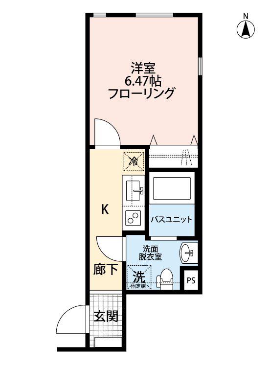 THE CLASS(1K/2階)の間取り写真