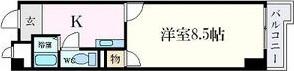 ハイツ金山(1K/4階)の間取り写真