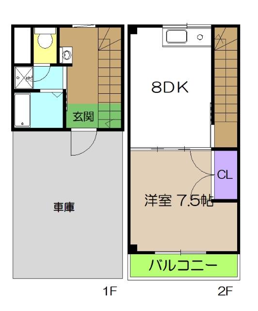 リドーヴェール(1DK/1階)の間取り写真