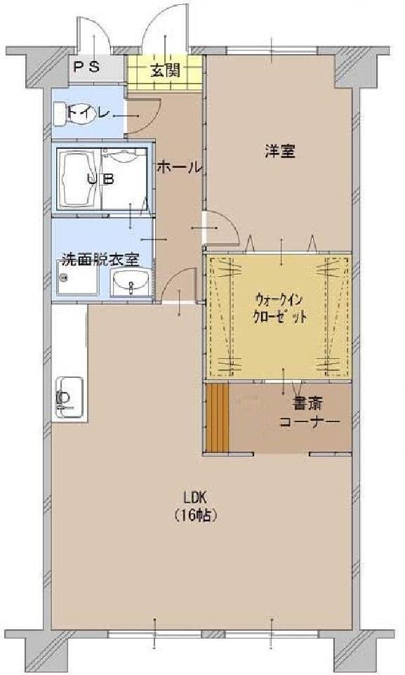 ディルーエ(1SLDK/4階)の間取り写真