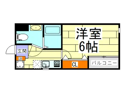MEETS大宮(1K/1階)の間取り写真