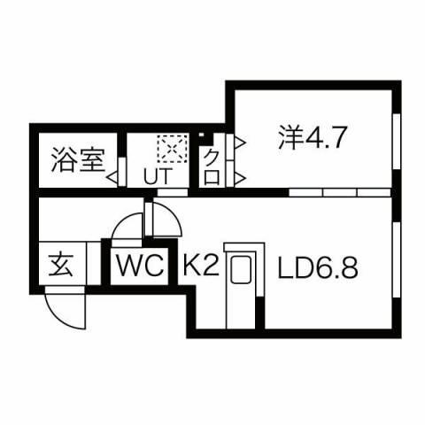 TERRACE KASUMI(1LDK/3階)の間取り写真