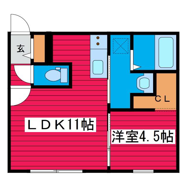ELM GARDEN V(1LDK/3階)の間取り写真