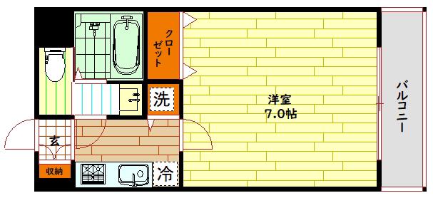 ララプレイス ザ・京橋ステラ(1K/2階)の間取り写真