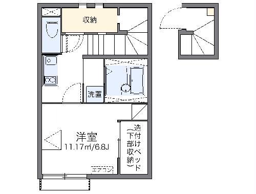 レオネクストブランシュ(1K/2階)の間取り写真