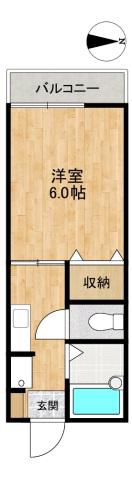 アイビーコート(1K/1階)の間取り写真