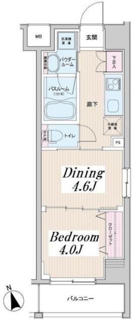 日神デュオステージ浅草II(1DK/6階)の間取り写真