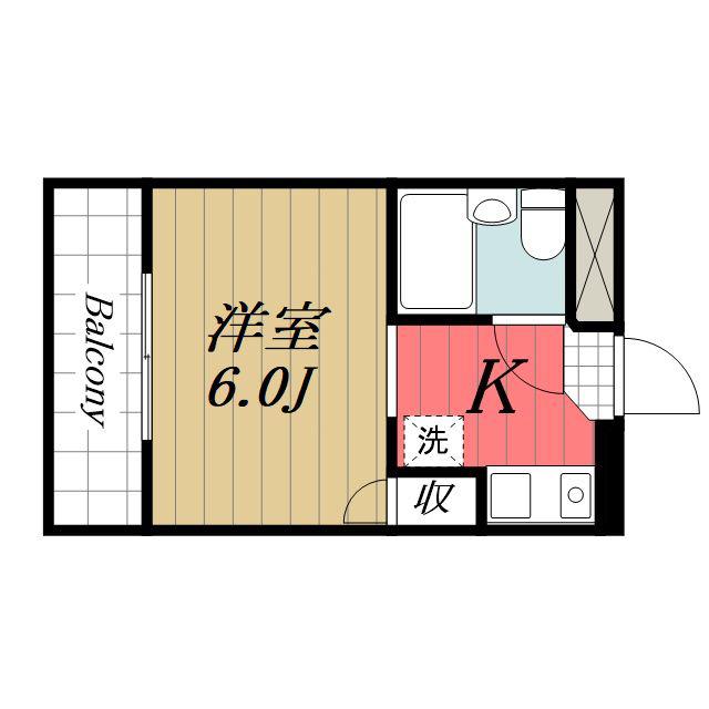 キャピタル壱番館(1K/2階)の間取り写真