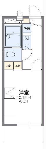 レオパレスアズール(1K/2階)の間取り写真