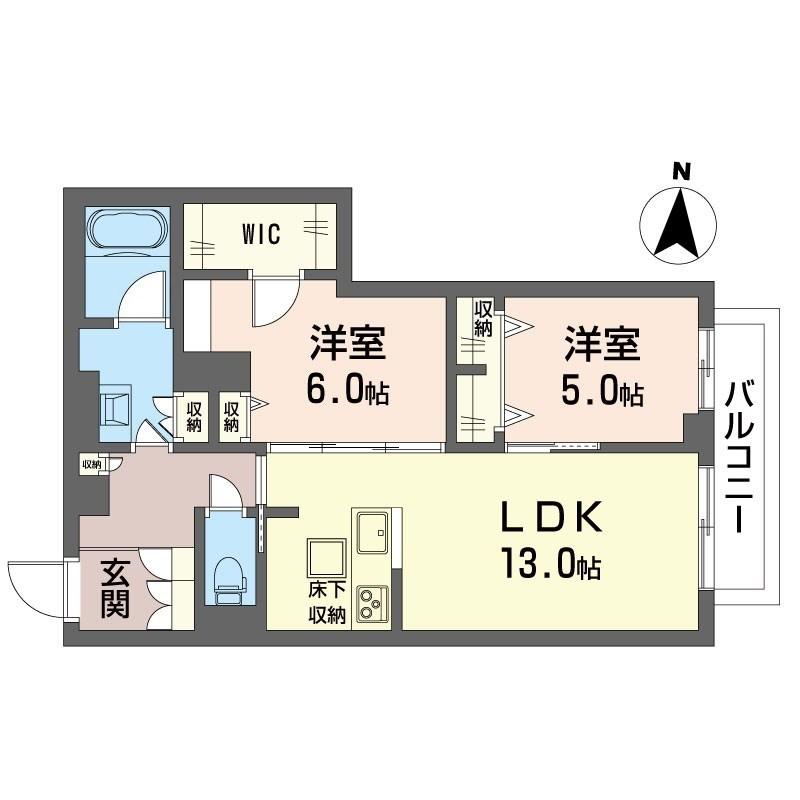 リラフォート(2LDK/1階)の間取り写真