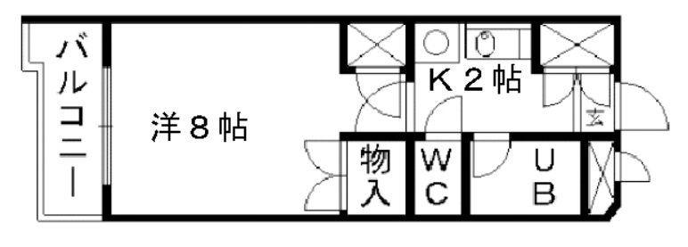 シティルーム金鶏町(1K/4階)の間取り写真