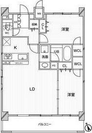セノアタワー新大阪(2LDK/14階)の間取り写真