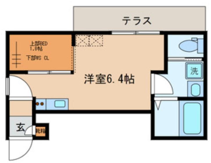 CLASSY RESIDENCE(ワンルーム/1階)の間取り写真
