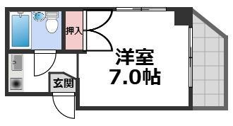三ノ瀬パークハイツ(1K/3階)の間取り写真