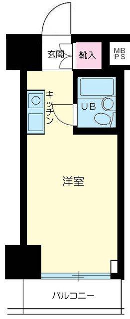 プライムステイ築地(ワンルーム/8階)の間取り写真