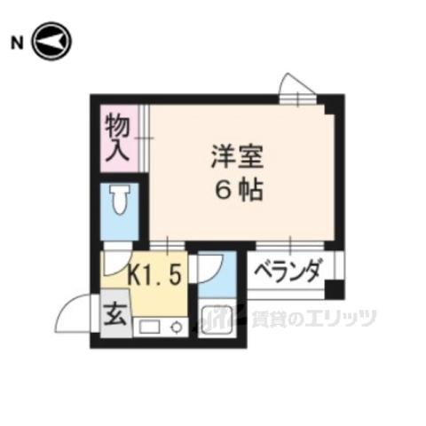 コーポエイト(1K/2階)の間取り写真