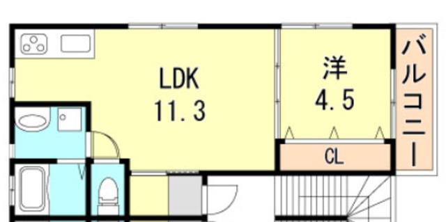 グランシャリオ4(1LDK/1階)の間取り写真