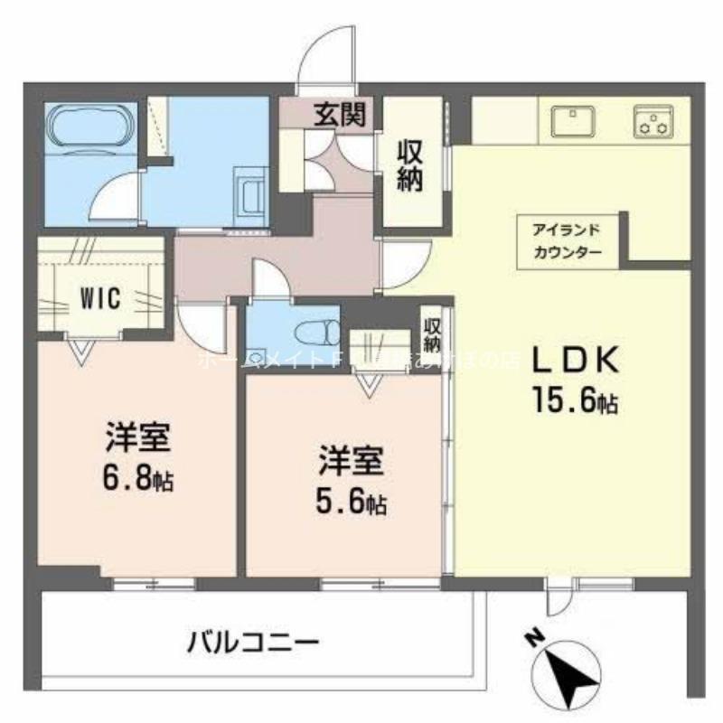 TOWAI8(2LDK/2階)の間取り写真