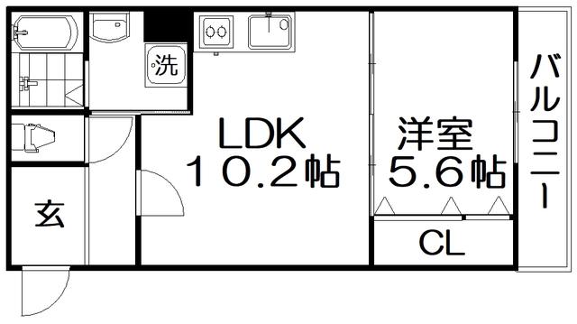 プレミアムコート津田元町(1LDK/3階)の間取り写真