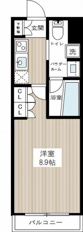 AXAS南蒲田ASYLCOURT(1K/4階)の間取り写真