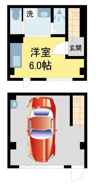 ラフマート今津(ワンルーム/1階)の間取り写真