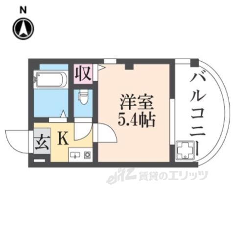 SENSE SNT(ワンルーム/4階)の間取り写真