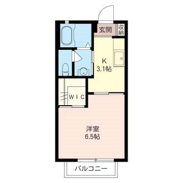 アーバンハイムA(1K/2階)の間取り写真