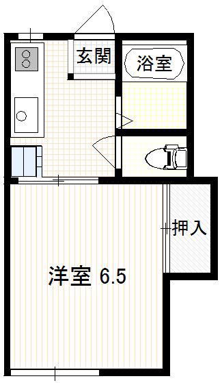 ワンズハイム(1K/1階)の間取り写真