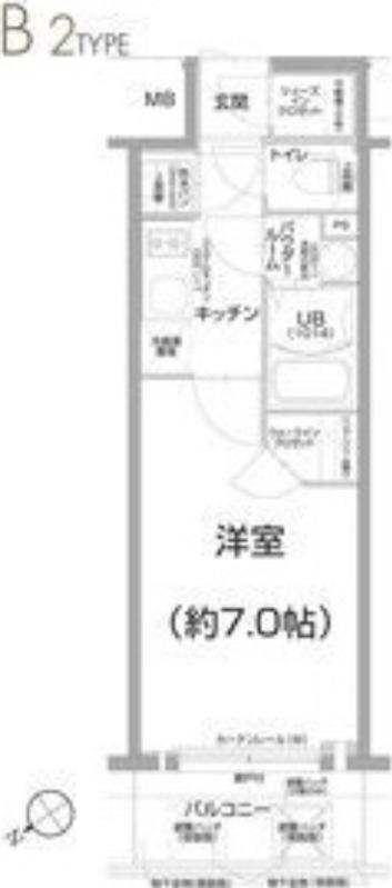 エスリード九条スタシオン(1K/9階)の間取り写真