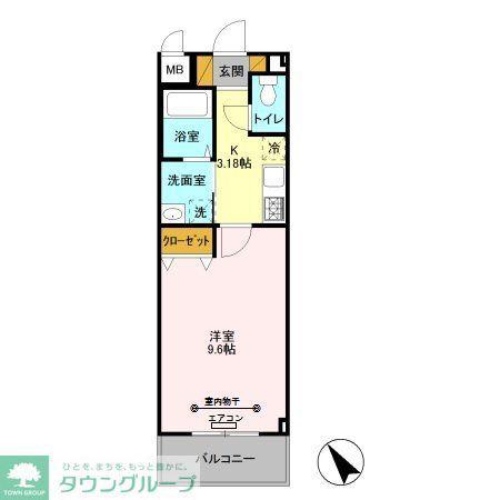 VILLA MISTRAL(1K/3階)の間取り写真